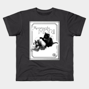 Meowmento Mori bookplate ex libris skull kitten Kids T-Shirt